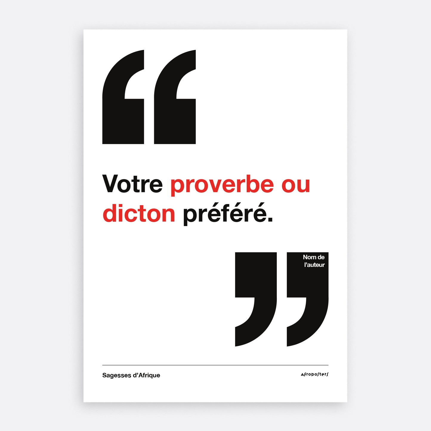 Proverbe personnalisé